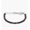 Diesel Bijoux Bracelet Diesel DX0848040 - Bracelet Tresse Cuir Noir Homme | Homme Bracelet