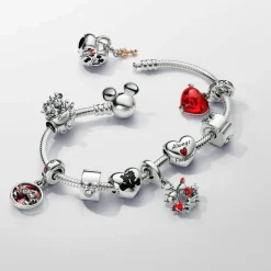 Pandora Bracelet Disney Maille Serpent Fermoir Mickey Moments | Femme Bracelet