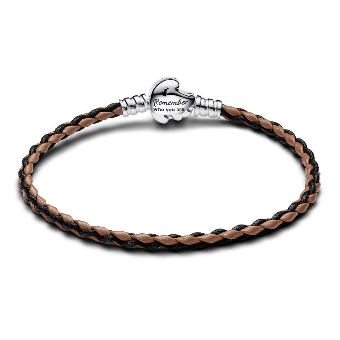 Pandora Bracelet en Cuir Tressé Disney Fermoir Le Roi Lion Moments | Femme Bracelet
