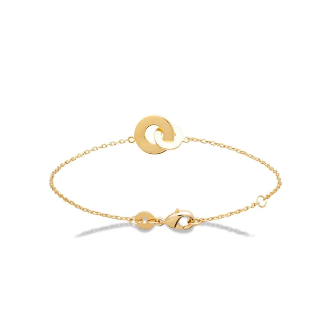 Maison de la Bijouterie Bracelet fantaisie double rond femme plaqué or UYZZ64ZV | Femme Bracelet