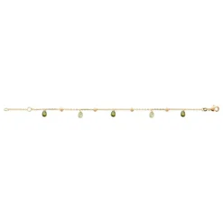Maison de la Bijouterie Bracelet fantaisie femme cristal vert plaqué or UW404YZV | Femme Bracelet