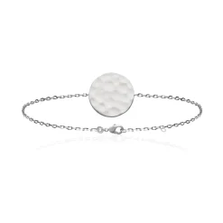 Maison de la Bijouterie Bracelet fantaisie rond martelé Femme Argent WYZ600ZV | Femme Bracelet