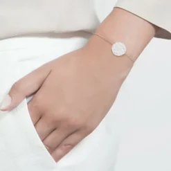 Maison de la Bijouterie Bracelet fantaisie rond martelé Femme Argent WYZ600ZV | Femme Bracelet
