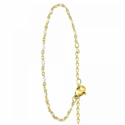 Angèle M Bijoux Bracelet Femme Angèle M B2395-BLANC - Acier Doré | Femme Bracelet
