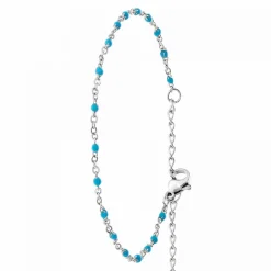 Angèle M Bijoux Bracelet Femme Angèle M - B2381-BLEU Acier Argent | Femme Bracelet
