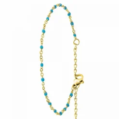 Angèle M Bijoux Bracelet Femme Angèle M B2395-BLEU - Acier Doré | Femme Bracelet