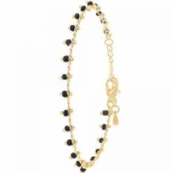 Angèle M Bijoux Bracelet Femme Angèle M B2502-NOIR - Métal Doré | Femme Bracelet