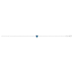 Maison de la Bijouterie Bracelet femme argent cœur bleu VW3UVWZV | Femme Bracelet
