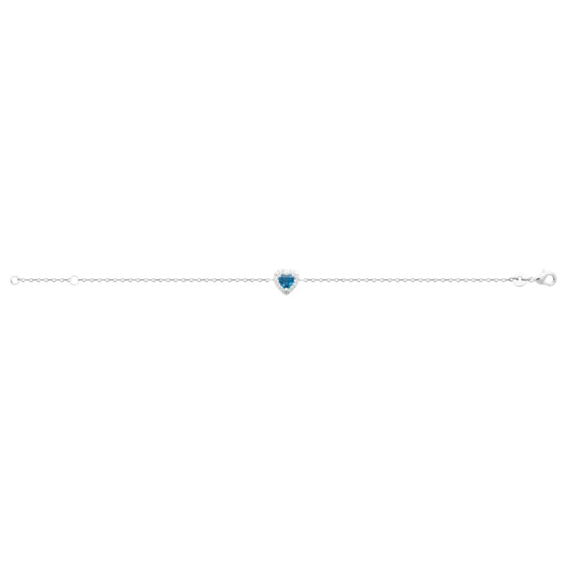 Maison de la Bijouterie Bracelet femme argent cœur bleu VW3UVWZV | Femme Bracelet