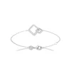 Maison de la Bijouterie Bracelet femme argent double carré oxyde VW3WZVZV | Femme Bracelet