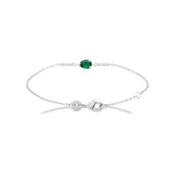 Maison de la Bijouterie Bracelet femme argent oxyde de zirconium verte VW3UWUZV | Femme Bracelet