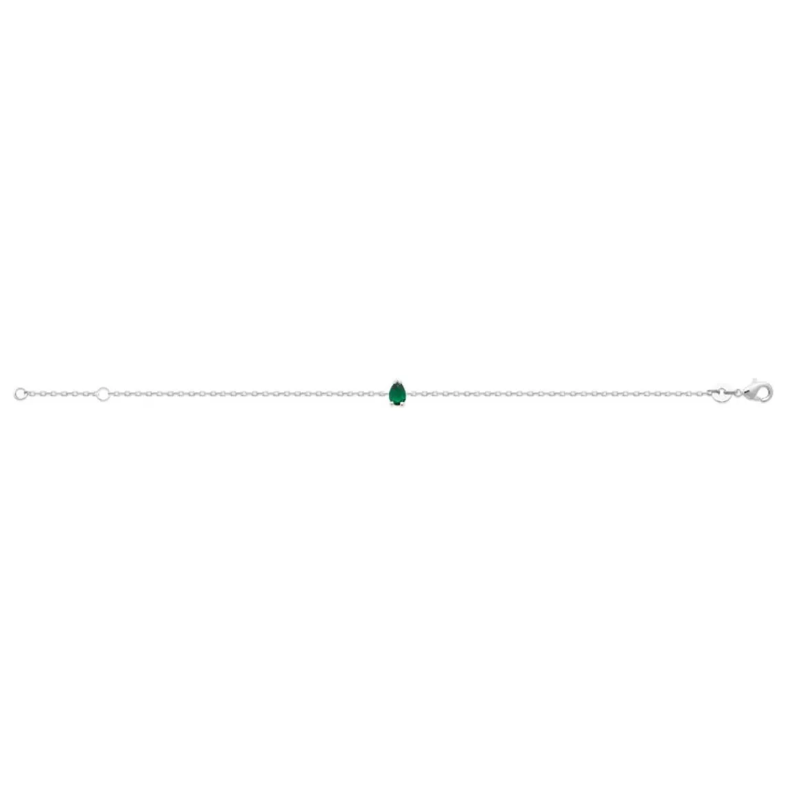 Maison de la Bijouterie Bracelet femme argent oxyde de zirconium verte VW3UW6ZV | Femme Bracelet