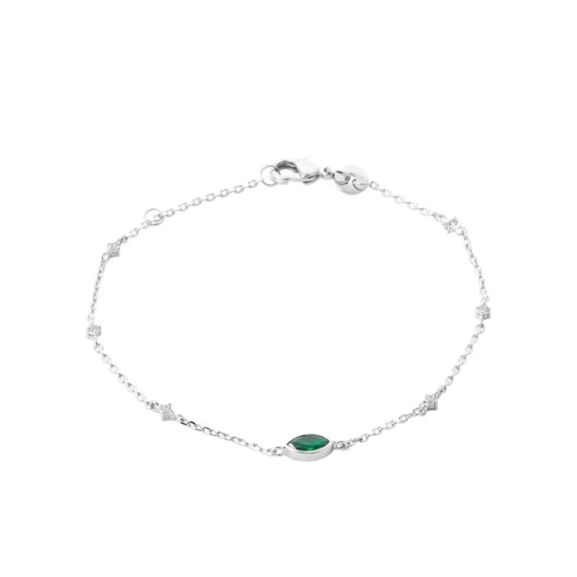 Maison de la Bijouterie Bracelet femme argent oxyde de zirconium verte VW3VU5ZV | Femme Bracelet
