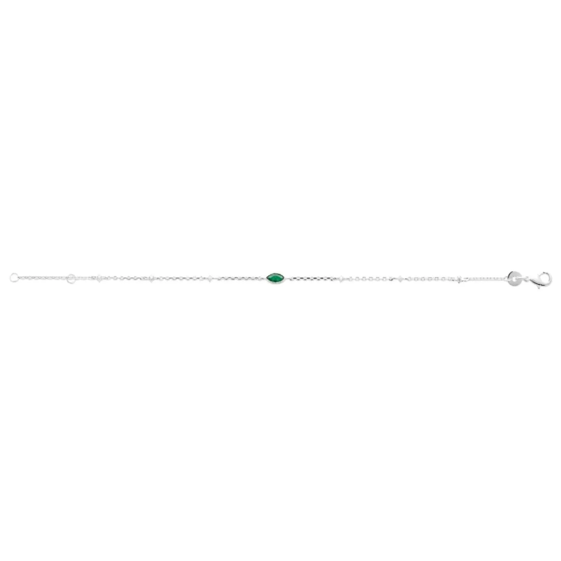 Maison de la Bijouterie Bracelet femme argent oxyde de zirconium verte VW3VU5ZV | Femme Bracelet
