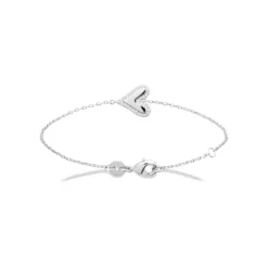 Maison de la Bijouterie Bracelet femme argent oxydes cœur VW3UVUZV | Femme Bracelet