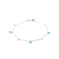 Maison de la Bijouterie Bracelet femme argent pierres bleues VW3W4WZV | Femme Bracelet
