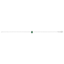 Maison de la Bijouterie Bracelet femme argent pierre goutte verte VW3UUYZV | Femme Bracelet