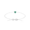 Maison de la Bijouterie Bracelet femme argent pierre verte coeur VW3UVVZV | Femme Bracelet