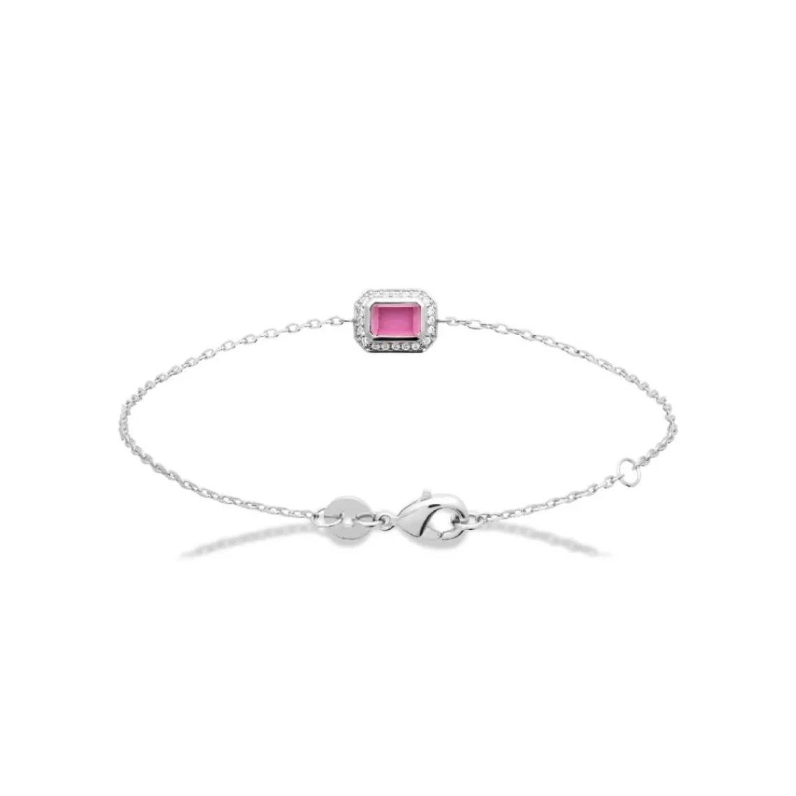 Maison de la Bijouterie Bracelet femme argent pierre rose VW3W05ZV | Femme Bracelet