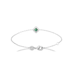 Maison de la Bijouterie Bracelet femme argent pierre verte VW3UV4ZV | Femme Bracelet