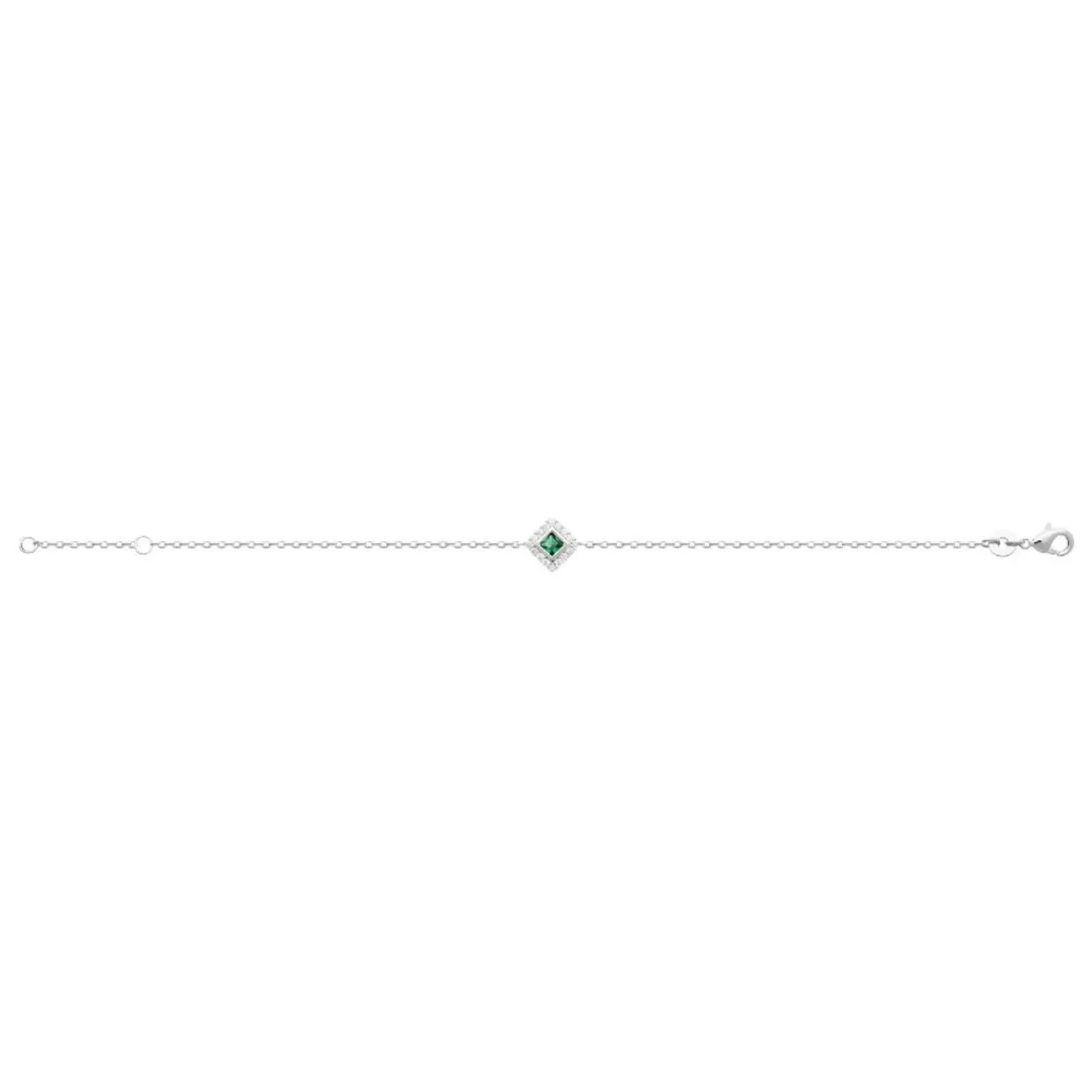 Maison de la Bijouterie Bracelet femme argent pierre verte VW3UV4ZV | Femme Bracelet