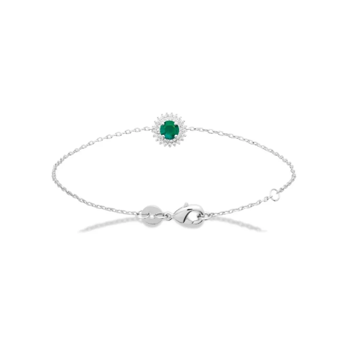 Maison de la Bijouterie Bracelet femme argent pierre verte VW3UVYZV | Femme Bracelet