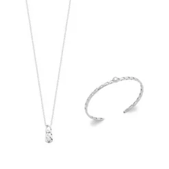 Maison de la Bijouterie Bracelet femme argent rhodié blanc serti clos - VW34Z55V | Femme Bracelet