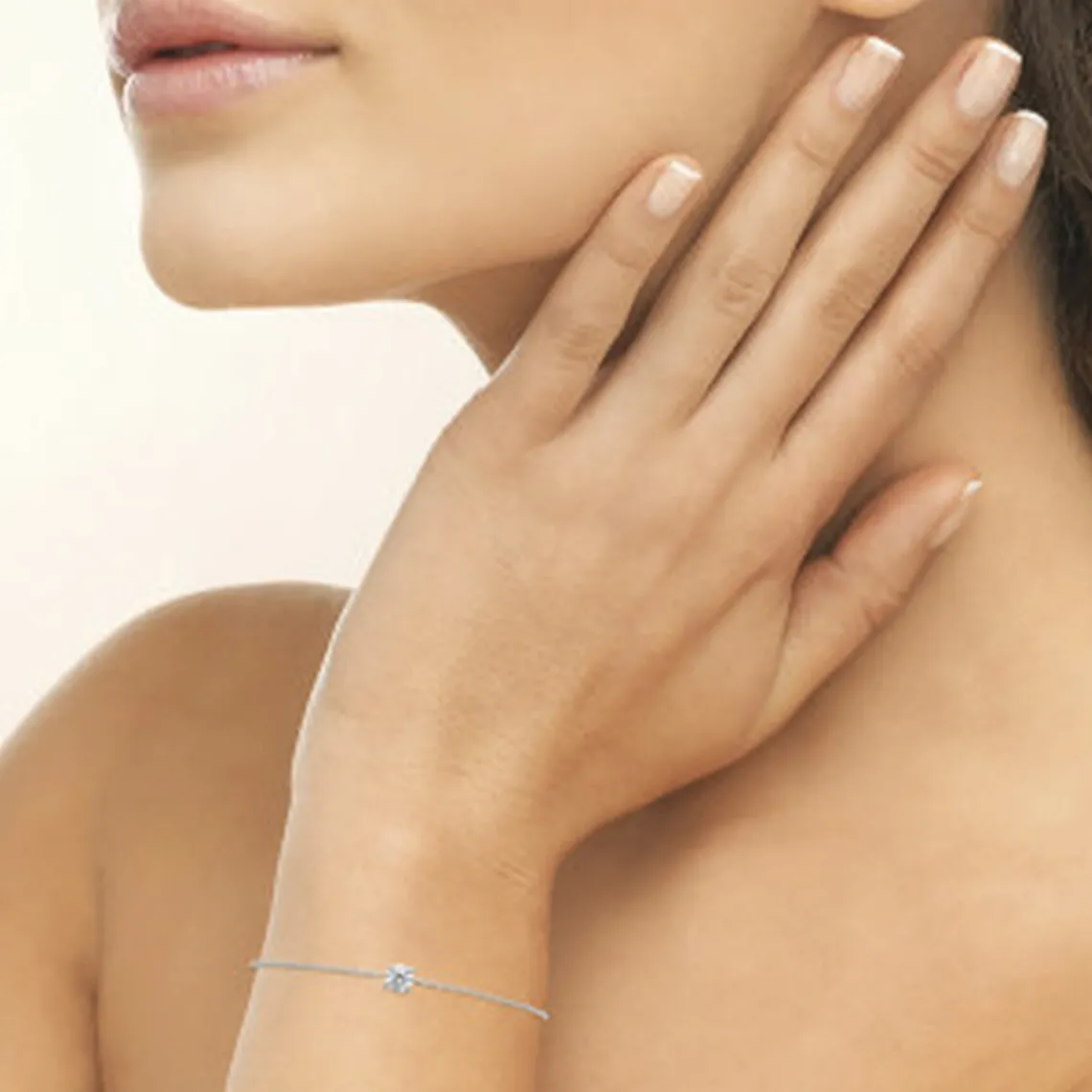 Maison de la Bijouterie Bracelet femme argent rhodié blanc serti griffe serti griffe classique - VWZ00YZV | Femme Bracelet