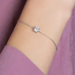 Maison de la Bijouterie Bracelet femme argent rhodié blanc serti griffe serti griffe classique - VWZ00YZV | Femme Bracelet