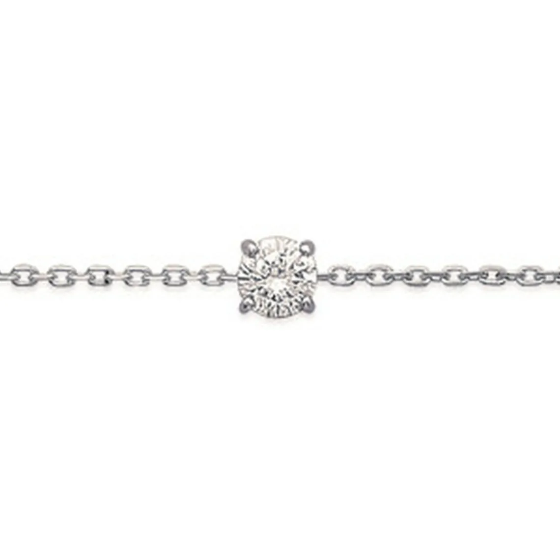 Maison de la Bijouterie Bracelet femme argent rhodié blanc serti griffe serti griffe classique - VWZ00YZV | Femme Bracelet