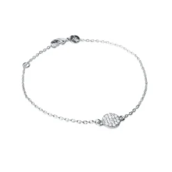 Maison de la Bijouterie Bracelet femme argent rhodié blanc serti griffe rond - VWZ45YZV | Femme Bracelet