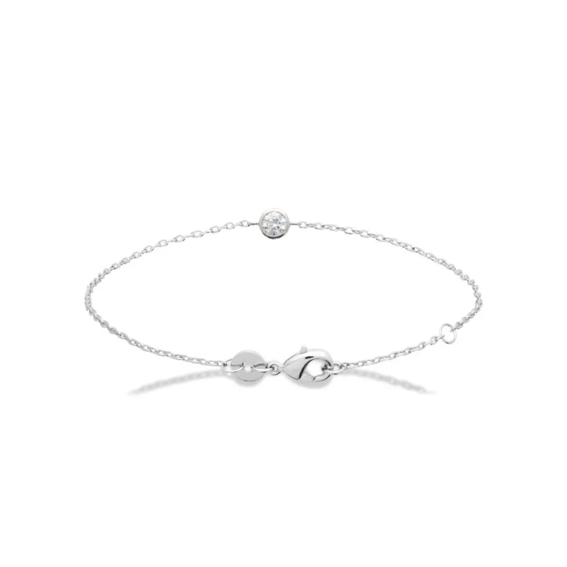 Maison de la Bijouterie Bracelet femme argent rhodié blanc serti clos classique - VWZ63UZV | Femme Bracelet