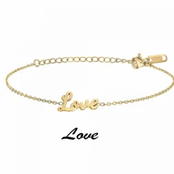 Athème Bracelet Femme - B2694-DORE-LOVE Acier Doré | Femme Bracelet