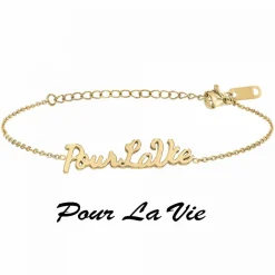 Athème Bracelet Femme - B2694-DORE-POURLAVIE Acier Doré | Femme Bracelet
