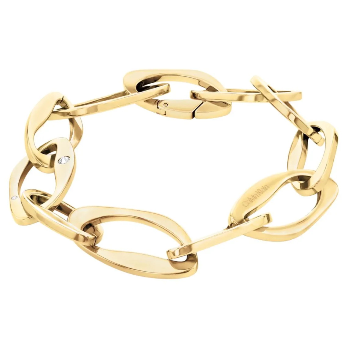 Calvin Klein Bijoux Bracelet Femme Harmonious Connection Sculptural - 35000686 Acier Doré | Femme Bracelet