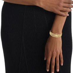 Calvin Klein Bijoux Bracelet Femme CK Wavy Sculptural - 35000719 Acier Doré | Femme Bracelet