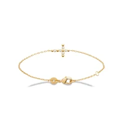 Maison de la Bijouterie Bracelet femme croix oxyde de zirconium plaqué or UW3U46ZV | Femme Bracelet