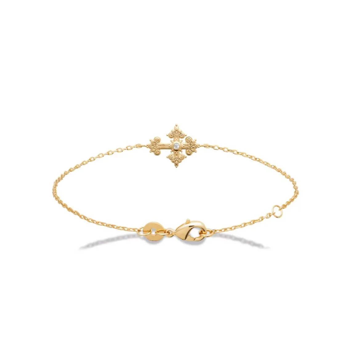 Maison de la Bijouterie Bracelet femme croix plaqué or UW3VW4ZV | Femme Bracelet
