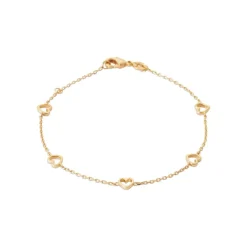 Maison de la Bijouterie Bracelet femme cœur fantaisie plaqué or UYZU0ZZV | Femme Bracelet