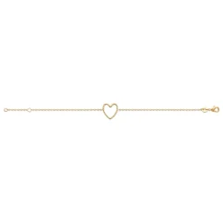 Maison de la Bijouterie Bracelet femme cœur fantaisie plaqué or UYZVUWZV | Femme Bracelet