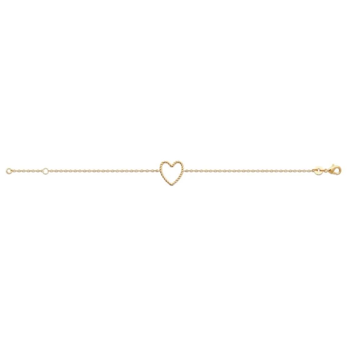 Maison de la Bijouterie Bracelet femme cœur fantaisie plaqué or UYZVUWZV | Femme Bracelet
