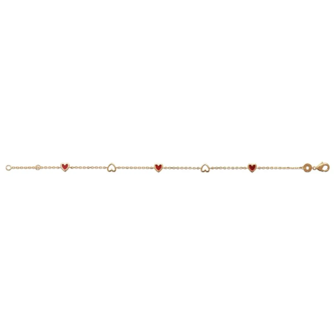 Maison de la Bijouterie Bracelet femme cœur fantaisie plaqué or UYZU0YZV | Femme Bracelet