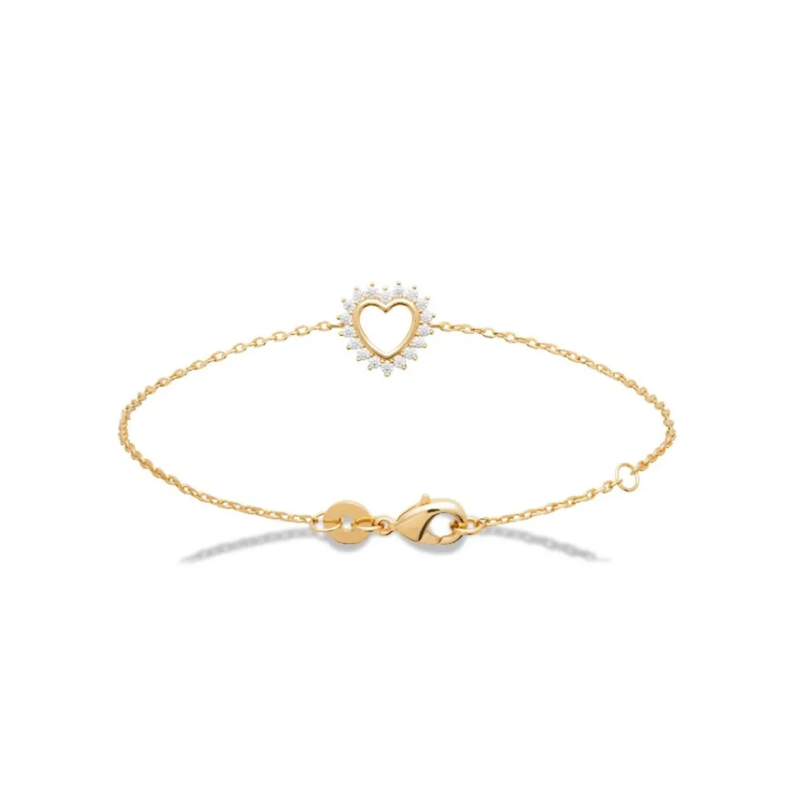 Maison de la Bijouterie Bracelet femme cœur fantaisie plaqué or UW3U63ZV | Femme Bracelet