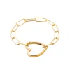 Maison de la Bijouterie Bracelet femme cœur fantaisie plaqué or UYZUY4ZV | Femme Bracelet