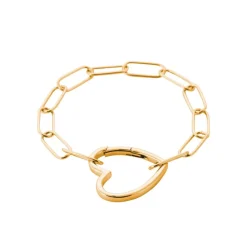 Maison de la Bijouterie Bracelet femme cœur fantaisie plaqué or UYZUY4ZV | Femme Bracelet
