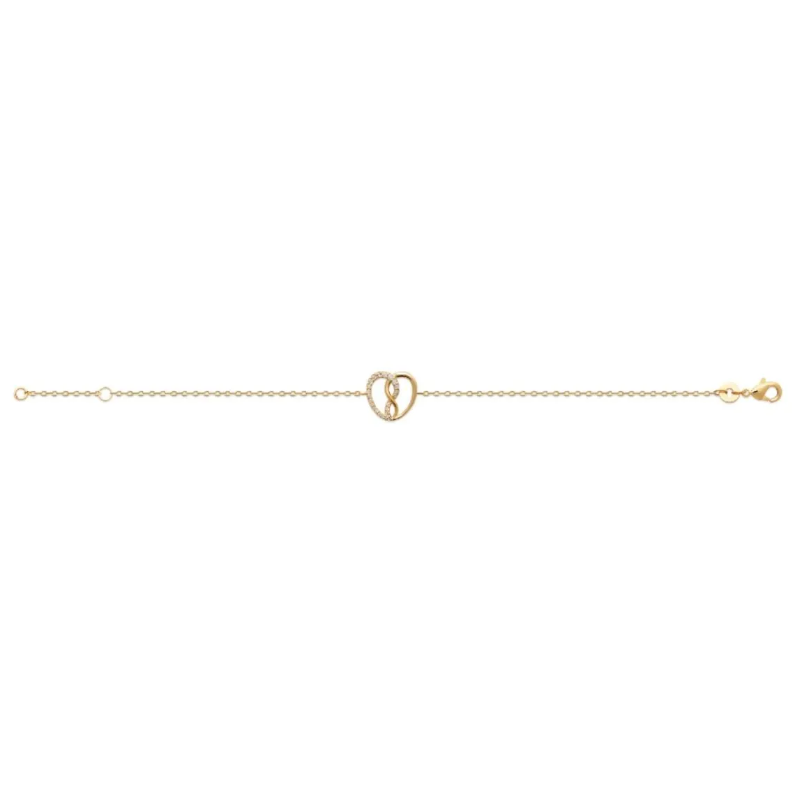 Maison de la Bijouterie Bracelet femme cœur fantaisie plaqué or UW3V5VZV | Femme Bracelet