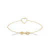 Maison de la Bijouterie Bracelet femme cœur oxyde plaqué or UW3U6YZV | Femme Bracelet
