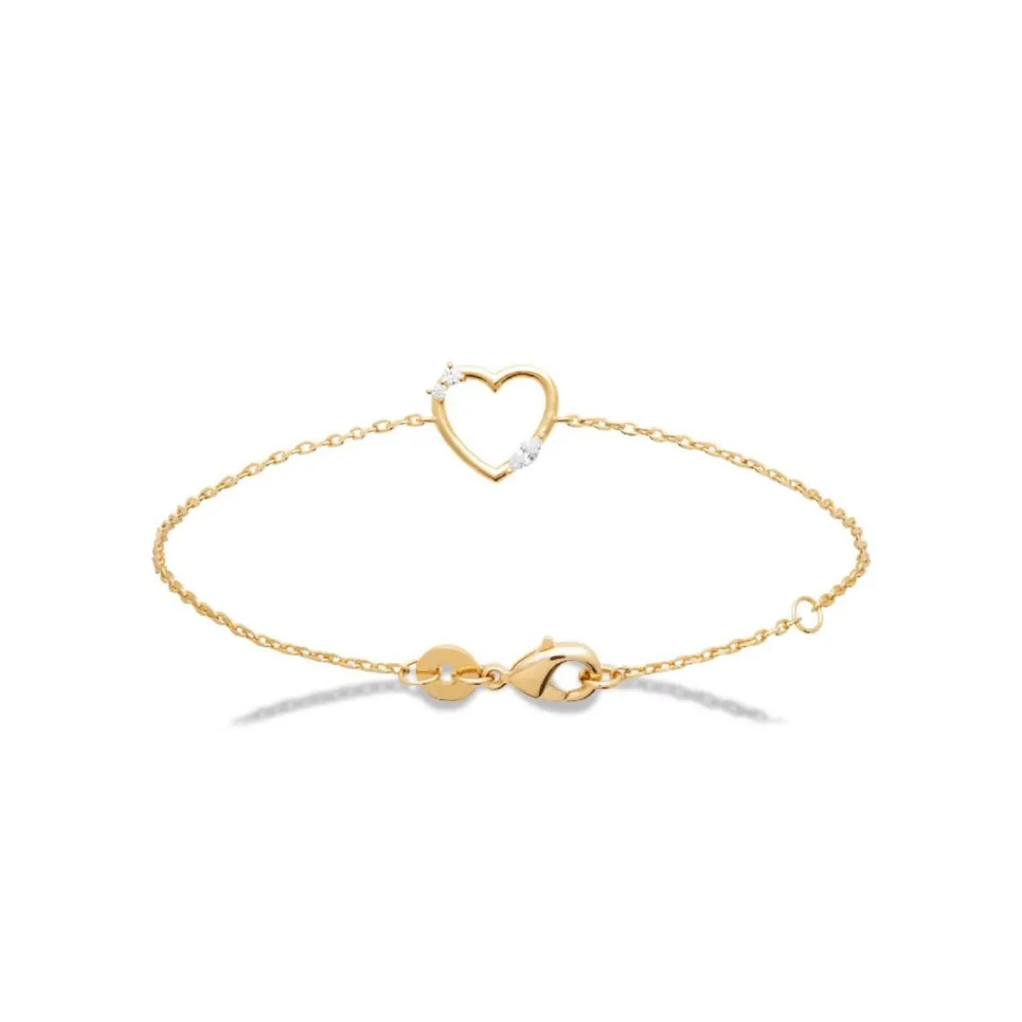 Maison de la Bijouterie Bracelet femme cœur oxyde plaqué or UW3U6YZV | Femme Bracelet