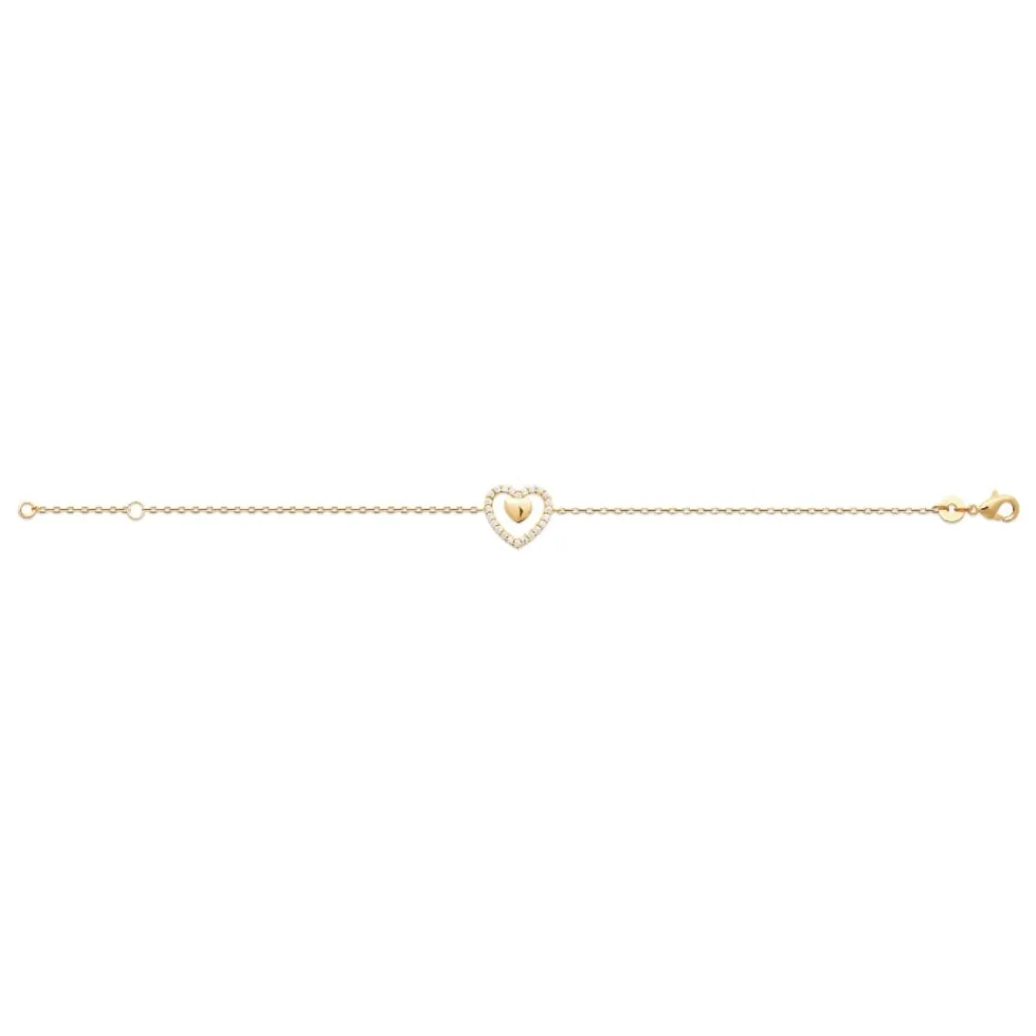 Maison de la Bijouterie Bracelet femme cœur oxyde plaqué or UW3U60ZV | Femme Bracelet