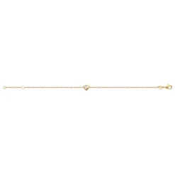 Maison de la Bijouterie Bracelet femme cœur oxyde zirconium plaqué or UWZZV0ZV | Femme Bracelet